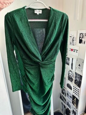 Retrolicious Shimmering Emerald Knit Top